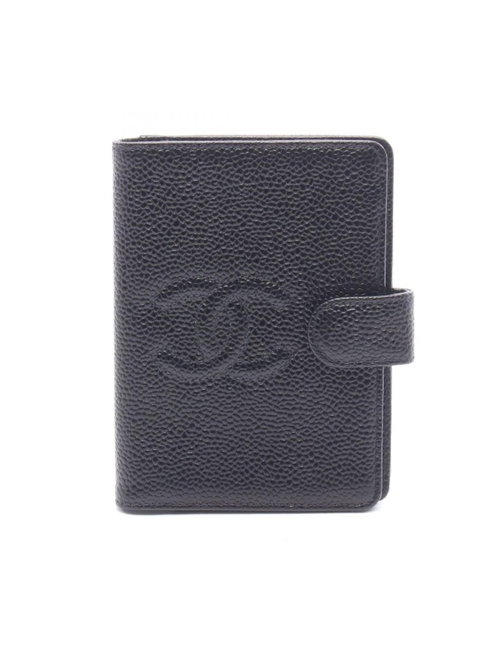 Chanel Agenda Cover Mini CC Logo Black Caviar Leather
